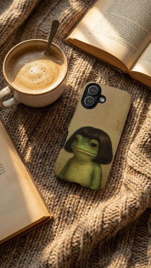 1 Style Frog with Haircut Inspire custom Trendy Phone Case Collection for iPhone 17-11, Samsung S25-S21 - Senpai Wear