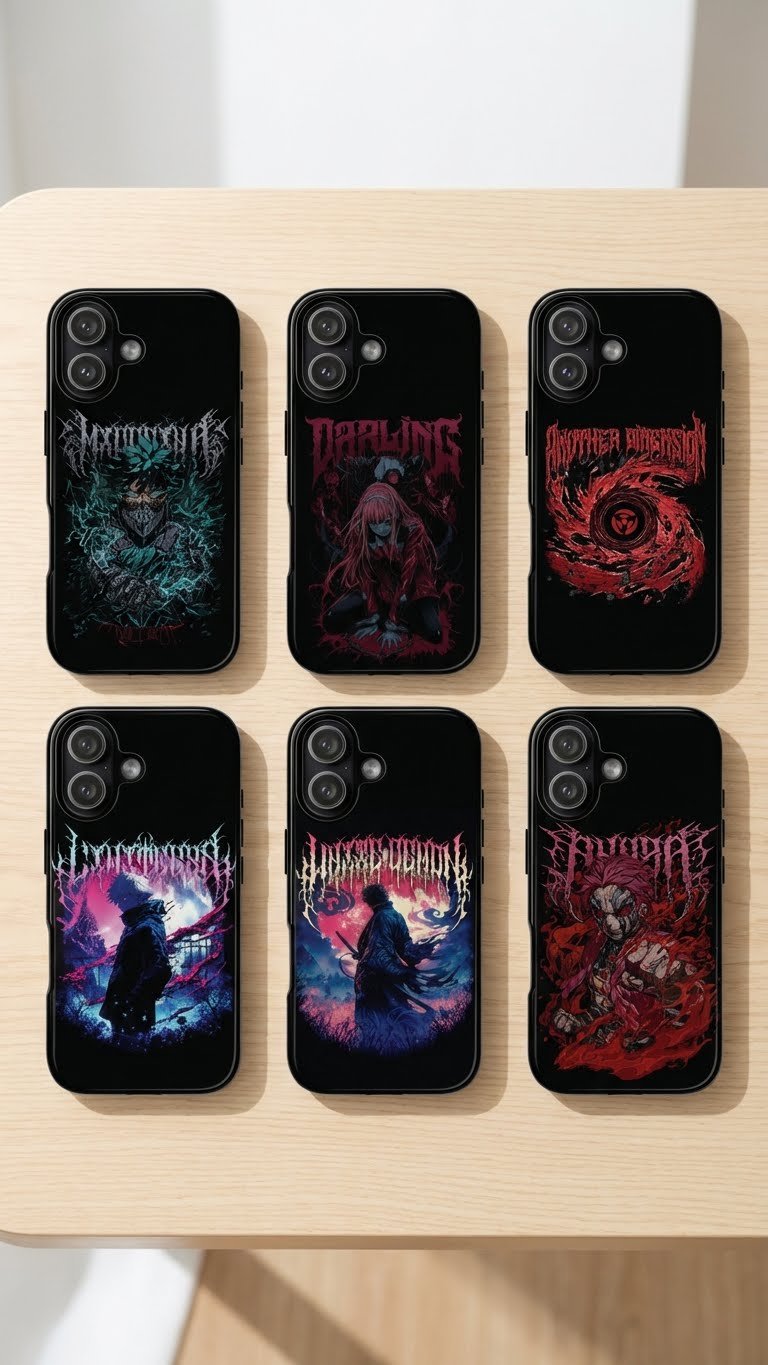 10 Style Anime Mental Rock Style Characters Inspire custom Anime Phone Case Collection for iPhone 17-11, Samsung S25-S21 - Senpai Wear