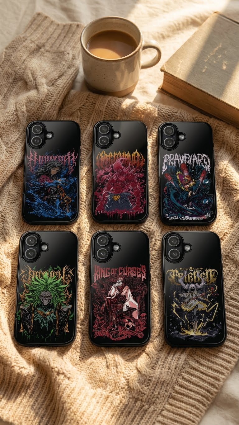 10 Style Anime Mental Rock Style Characters Inspire custom Anime Phone Case Collection for iPhone 17-11, Samsung S25-S21 - Senpai Wear