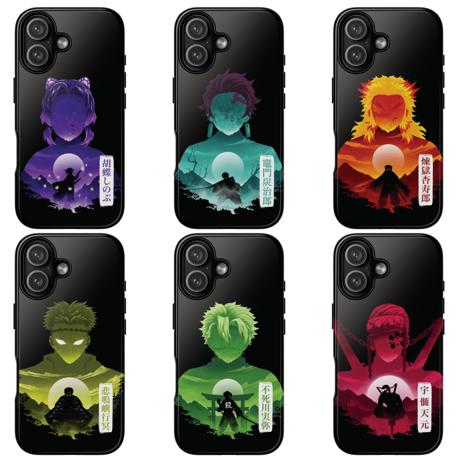 12 Style Demon Slayer Characters Inspire custom Anime Phone Case Collection for iPhone 17-11, Samsung S25-S21 - Senpai Wear
