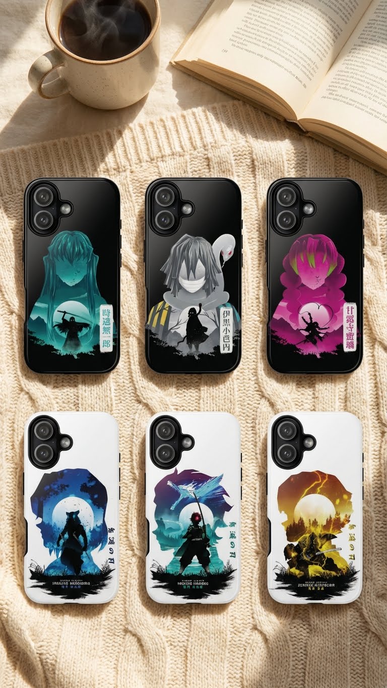 12 Style Demon Slayer Characters Inspire custom Anime Phone Case Collection for iPhone 17-11, Samsung S25-S21 - Senpai Wear