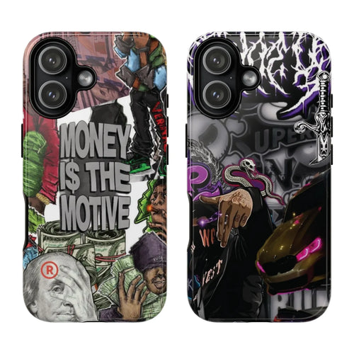 2 Style Money is the Motive & Luxury Car Inspire custom Trendy Phone Case Collection for iPhone 17-11, Samsung S25-S21 - Senpai Wear
