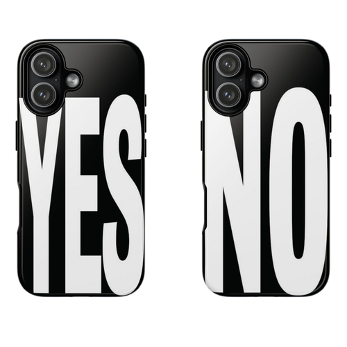 2 Style Yes/No Inspire custom Trendy Phone Case Collection for iPhone 17-11, Samsung S25-S21 - Senpai Wear