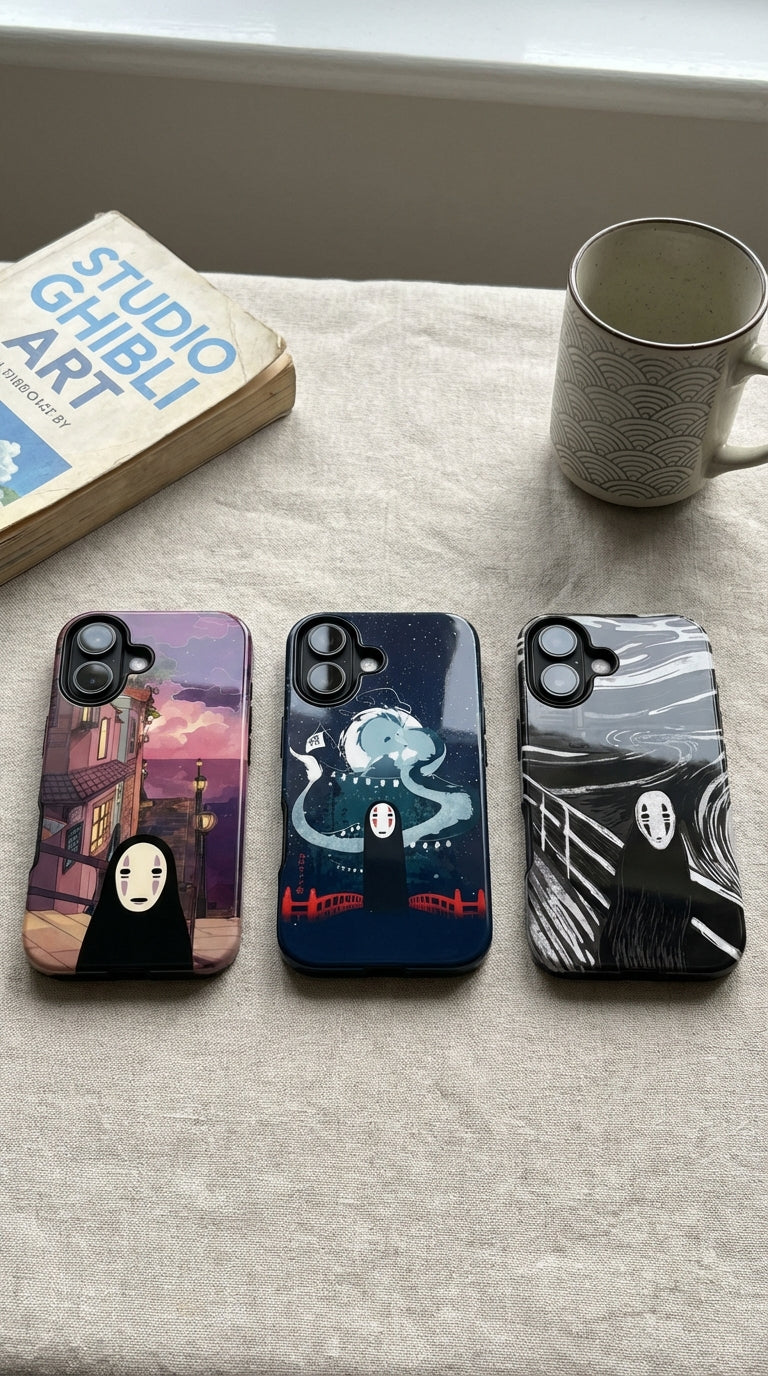3 Style No-Face Spirited Away Inspire custom Anime Phone Case Collection for iPhone 17-11, Samsung S25-S21 - Senpai Wear