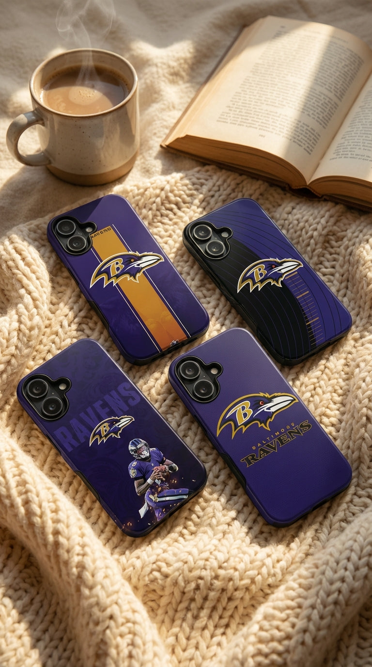 4 Style Baltimore Ravens Football Team Inspire custom Sport Phone Case Collection for iPhone 17-11, Samsung S25-S21 - Senpai Wear