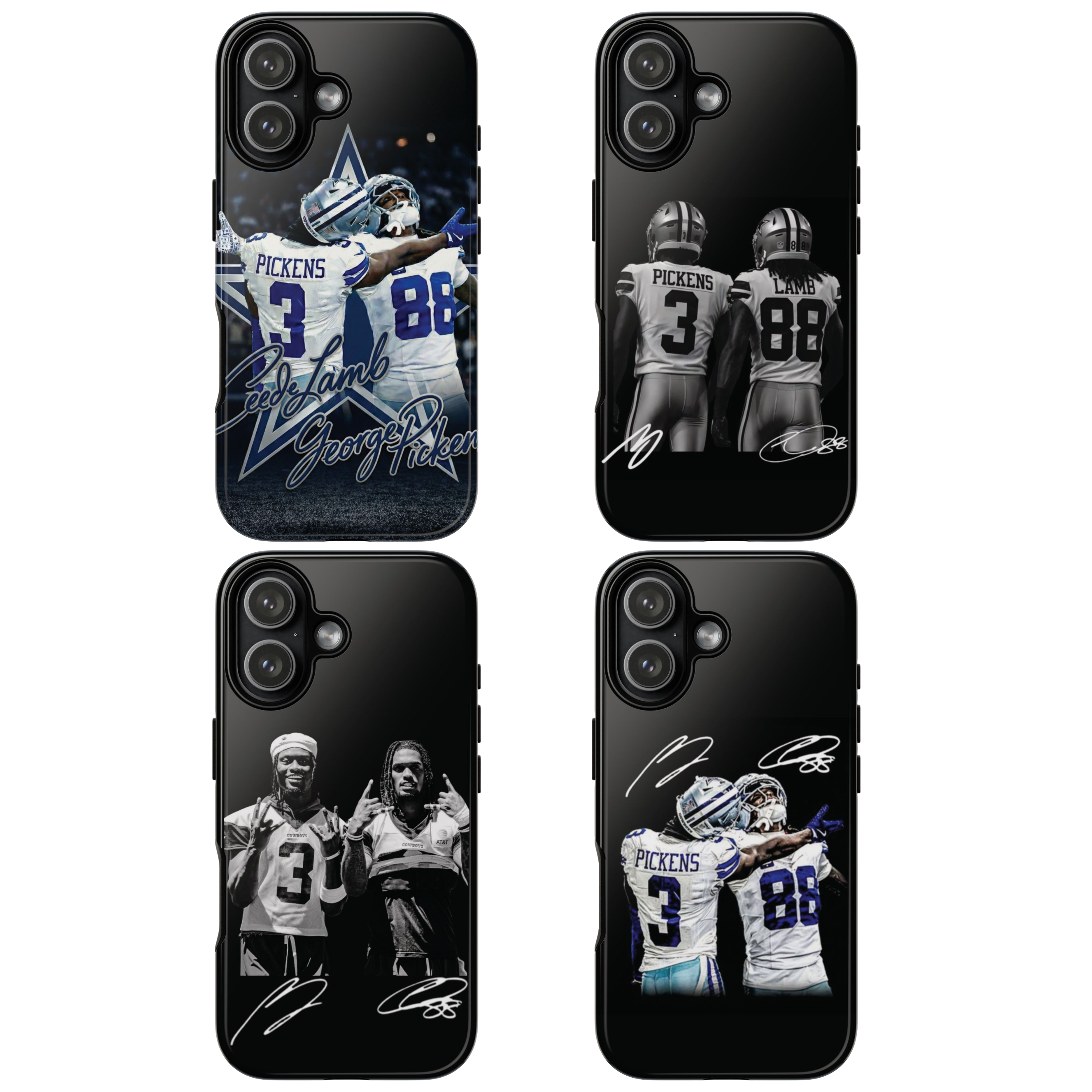 4 Style Best Duo Ceedee Lamb and George Pickens NFL Football Inspire custom Sport Phone Case Collection for iPhone 17-11, Samsung S25-S21