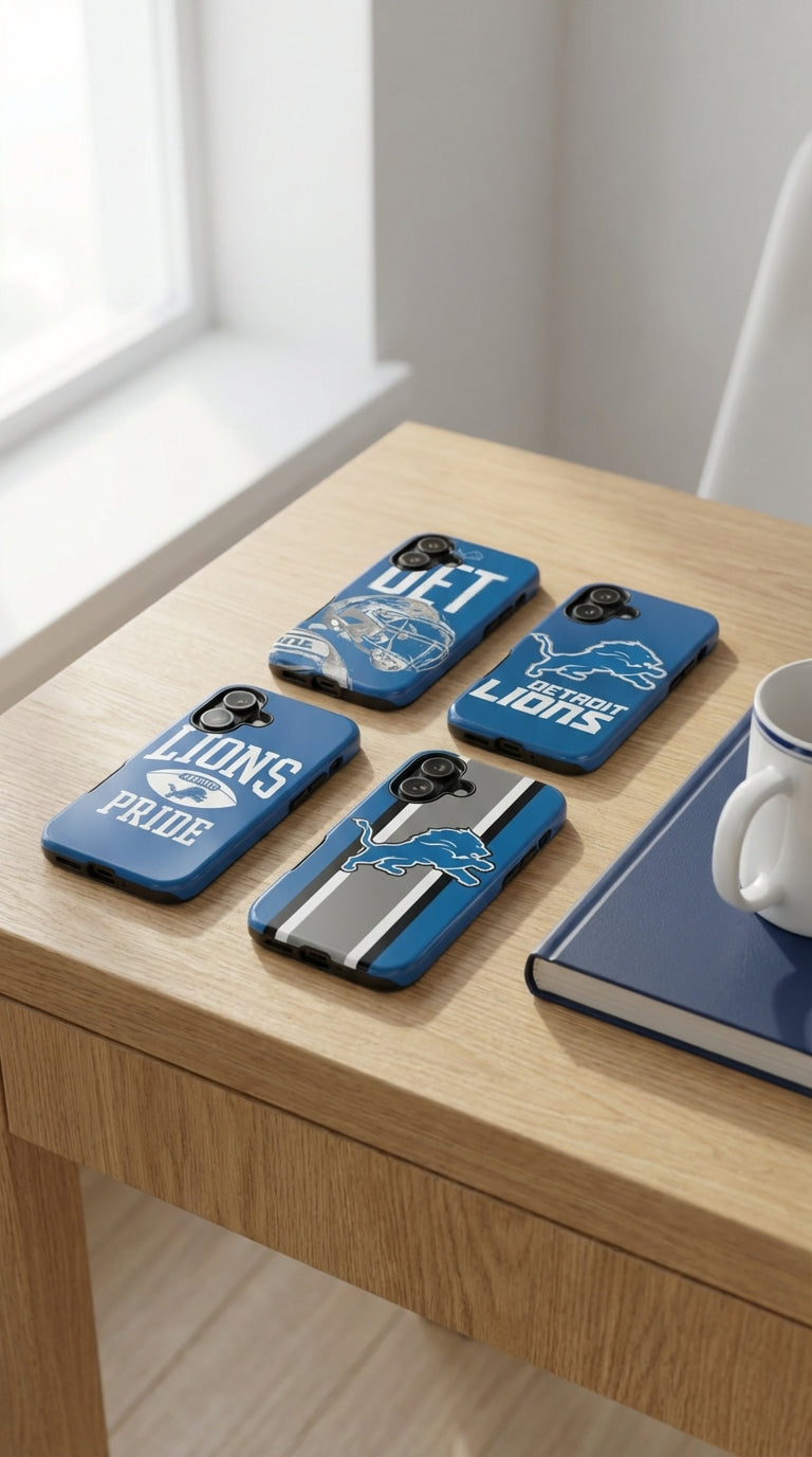 4 Style Detroit Lions Football Team Inspire custom Sport Phone Case Collection for iPhone 17-11, Samsung S25-S21 - Senpai Wear