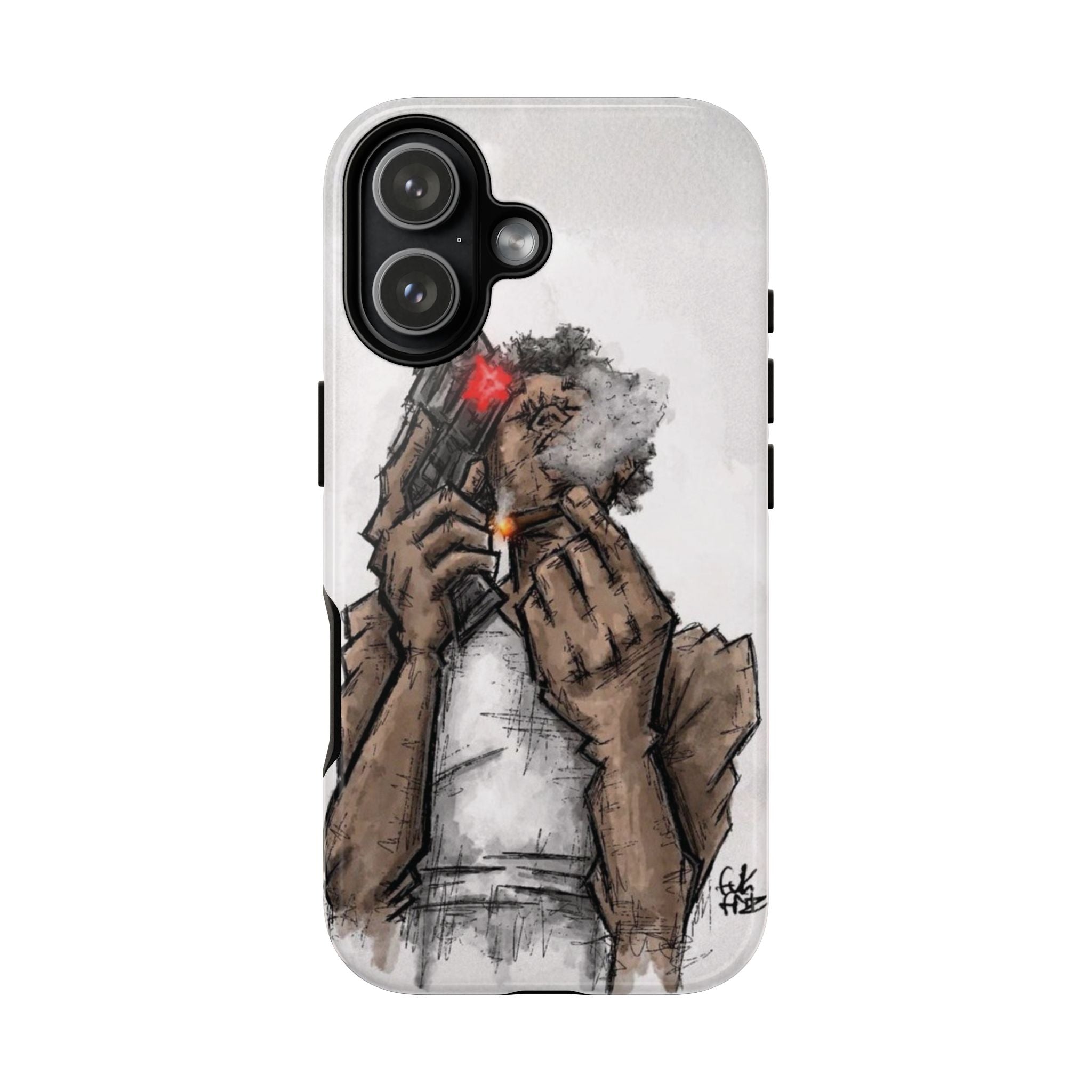 4 Style Glokk40Spaz Rapper Inspire custom Artist Phone Case Collection for iPhone 17-11, Samsung S25-S21 - Senpai Wear