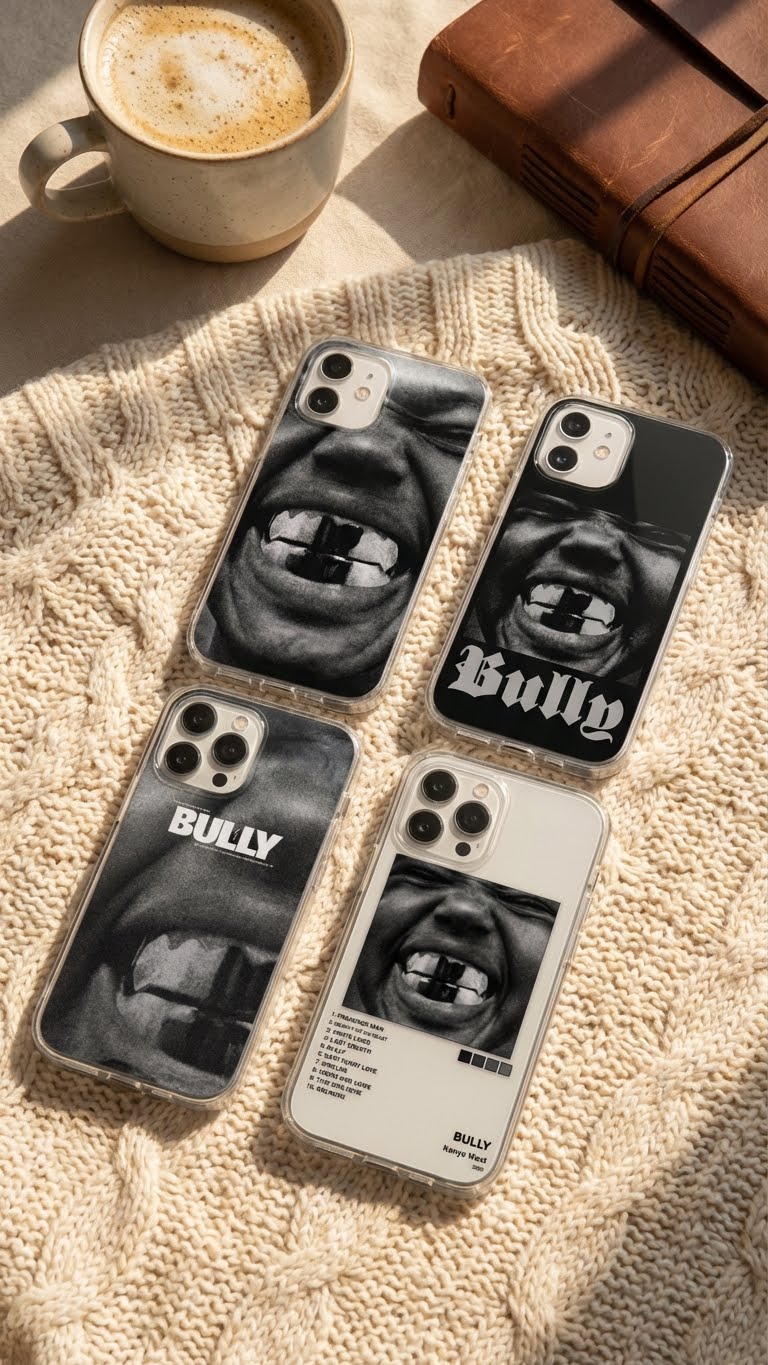 4 Style Kanye West Bully Inspire custom Artist Phone Case Collection for iPhone 17-11, Samsung S25-S21 - Senpai Wear