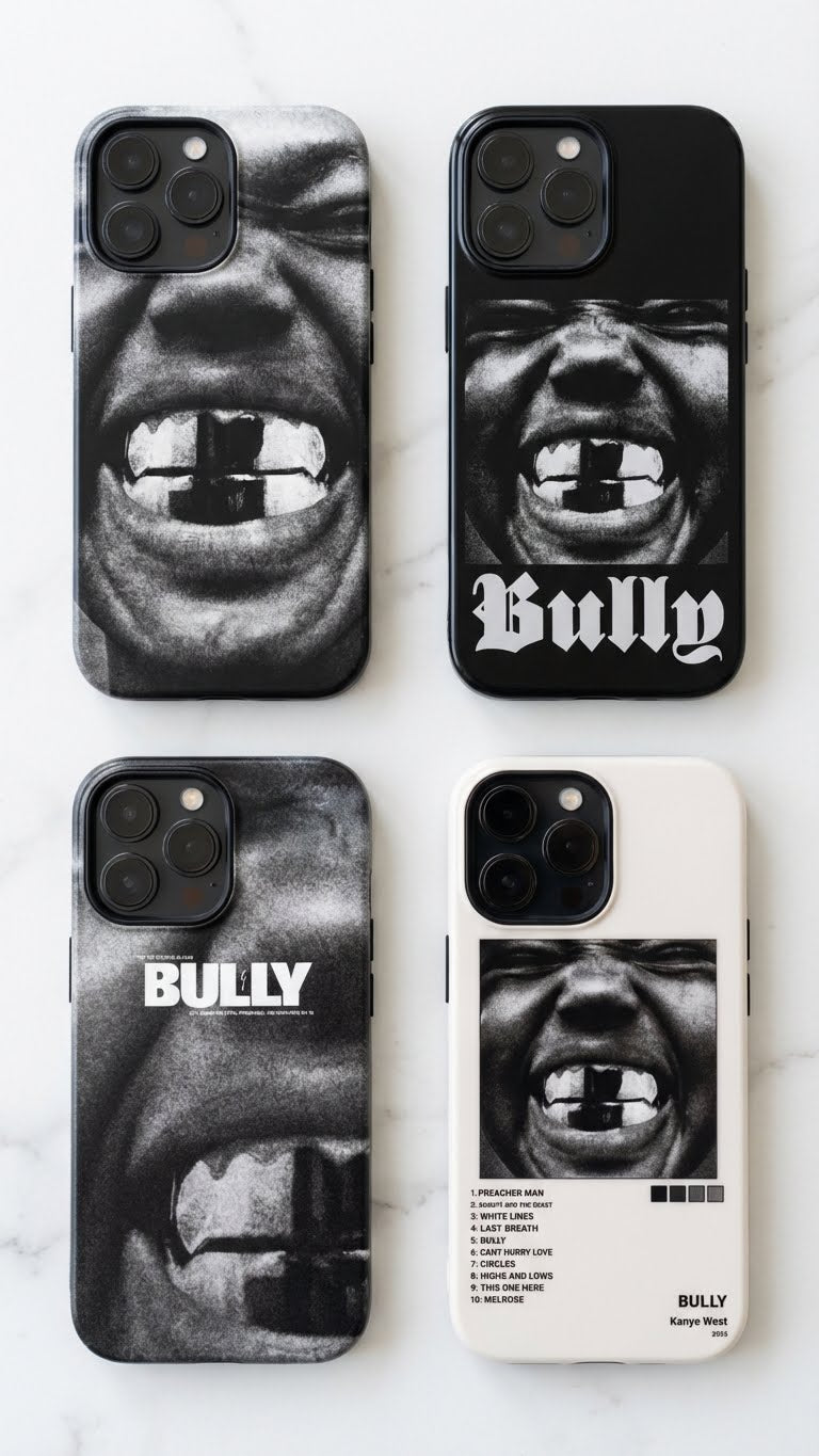 4 Style Kanye West Bully Inspire custom Artist Phone Case Collection for iPhone 17-11, Samsung S25-S21 - Senpai Wear