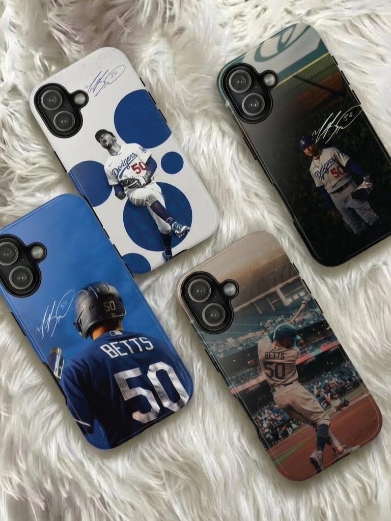 4 Style Mookie Betts Baseball Player MLB Inspire custom Sport Phone Case Collection for iPhone 17-11, Samsung S25-S21 - Senpai Wear