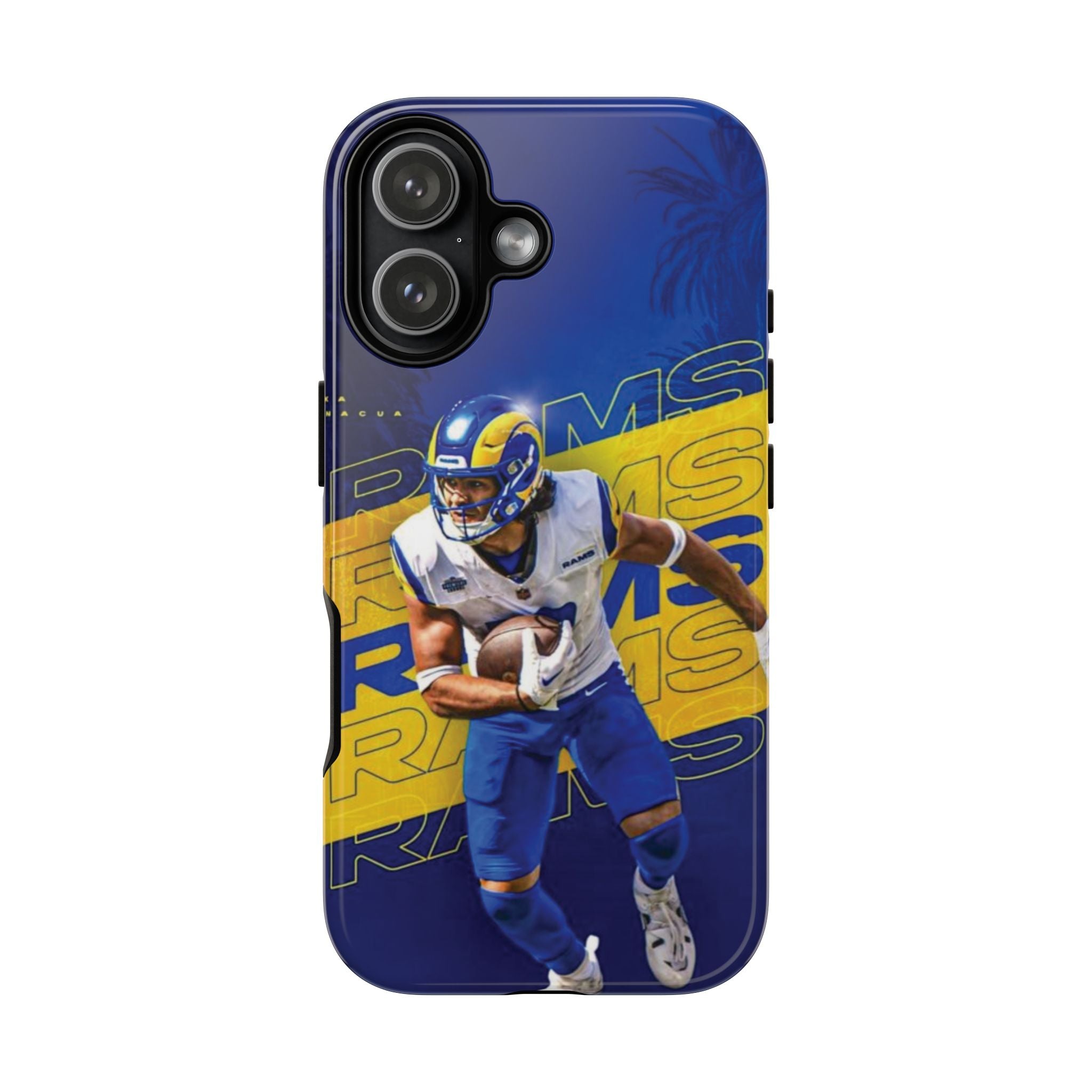 4 Style Puka Nacua Football Player Rams Inspire custom Sport Phone Case Collection for iPhone 17-11, Samsung S25-S21 - Senpai Wear