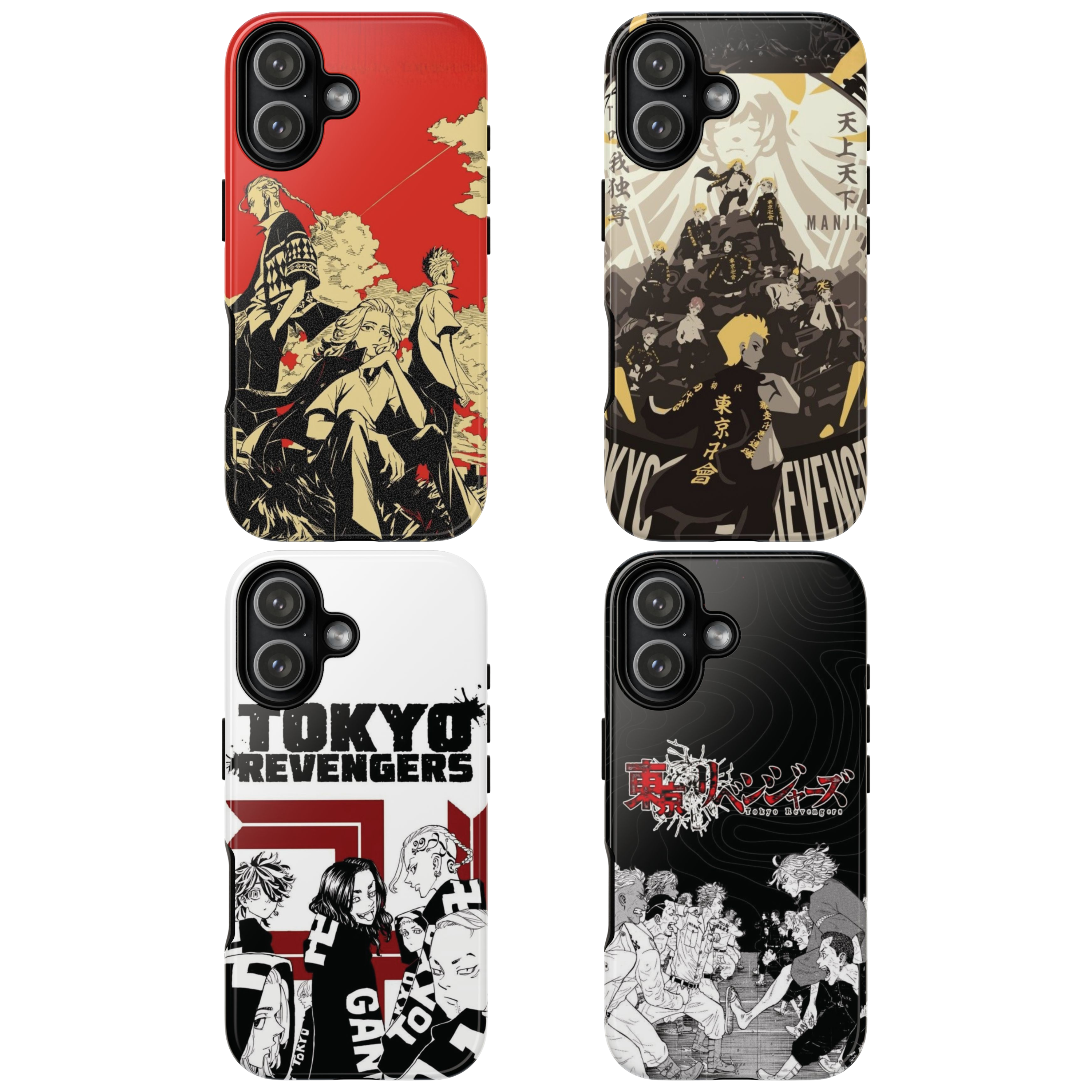 4 Style Tokyo Revengers Inspire custom Anime Phone Case Collection for iPhone 17-11, Samsung S25-S21 - Senpai Wear