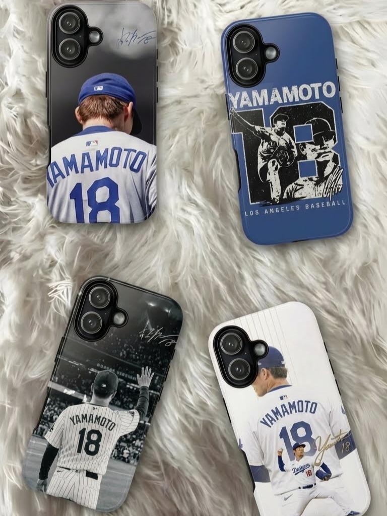 4 Style Yamamoto Yoshinobu Baseball Player MLB Inspire custom Sport Phone Case Collection for iPhone 17-11, Samsung S25-S21 - Senpai Wear