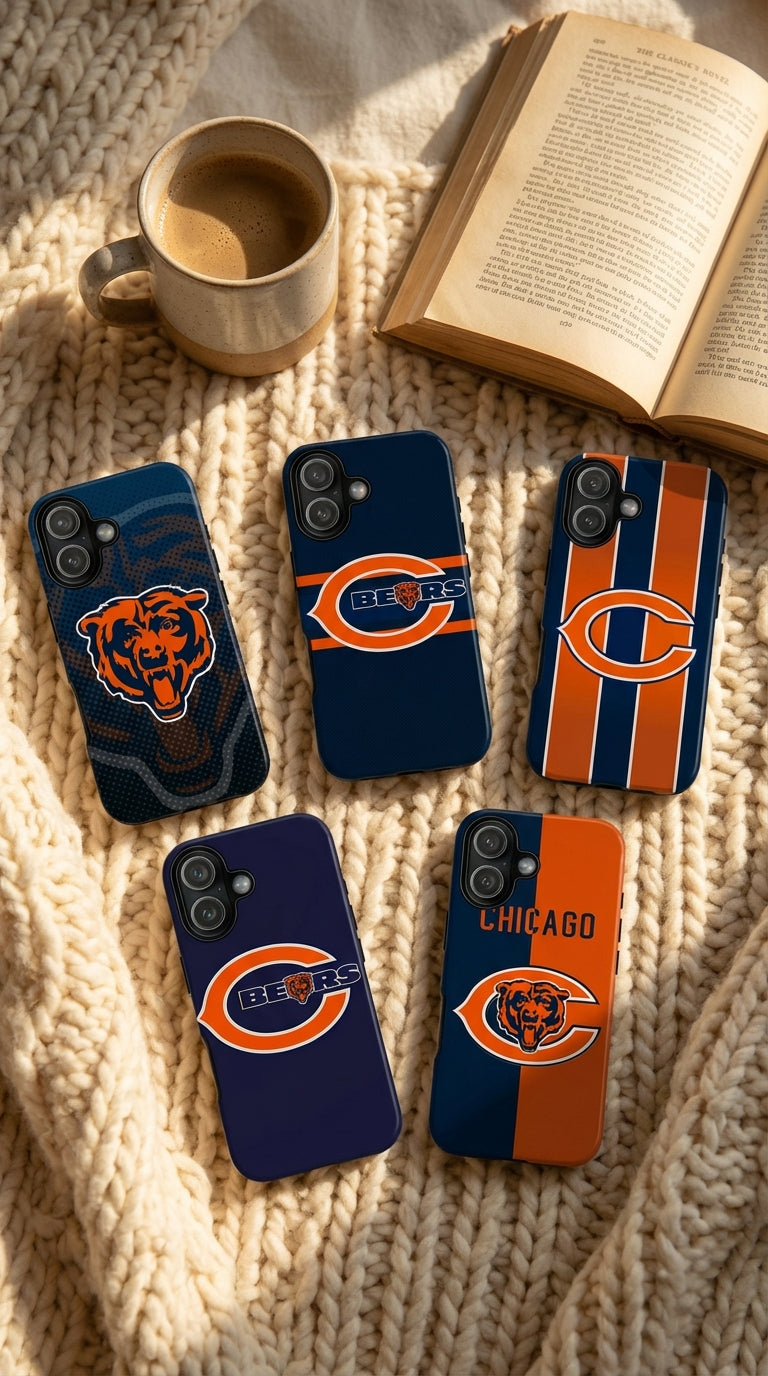 5 Style Chicago Bears Team Inspire custom Sport Phone Case Collection for iPhone 17-11, Samsung S25-S21 - Senpai Wear