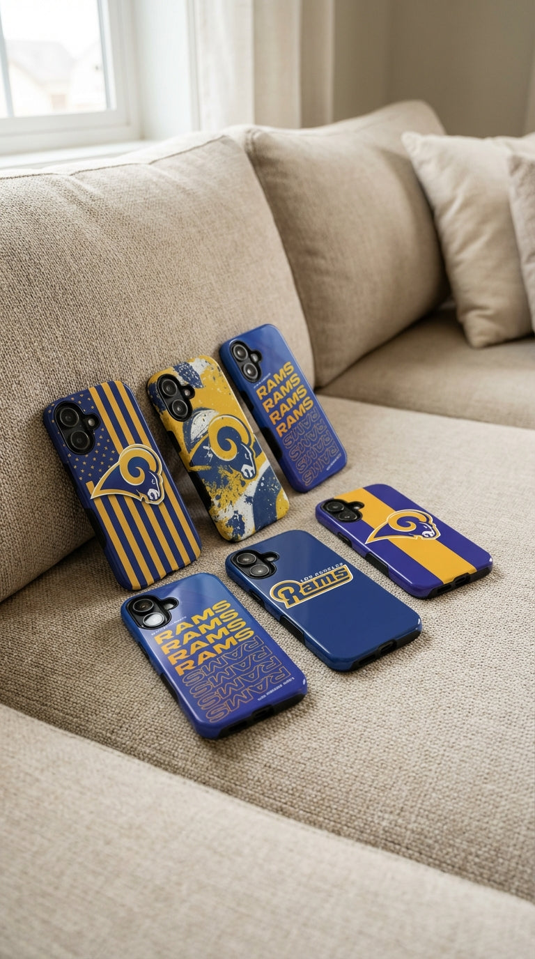 5 Style Los Angeles Rams Football Team Inspire custom Sport Phone Case Collection for iPhone 17-11, Samsung S25-S21 - Senpai Wear