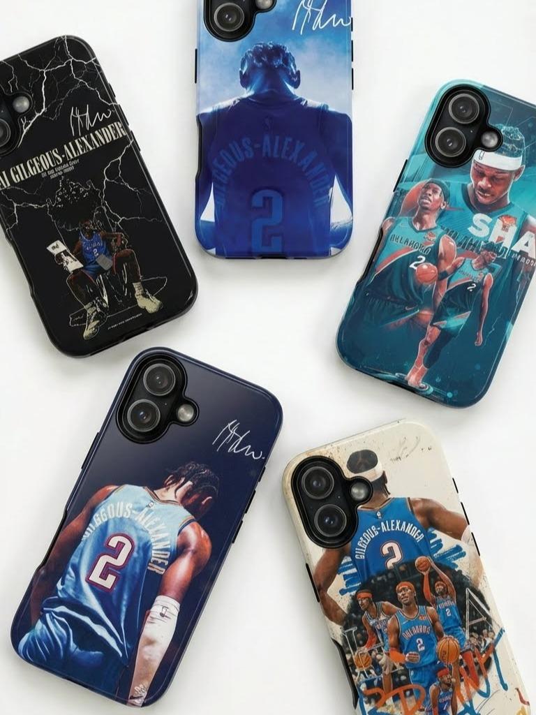 5 Style Shai Gilgeous-Alexander Basketball Player NBA Inspire custom Sport Phone Case Collection for iPhone 17-11, Samsung S25-S21 - Senpai Wear