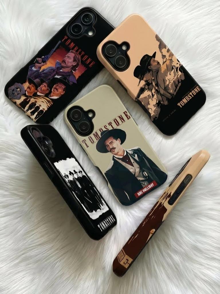 5 Style Tombstone Movie Characters Inspire custom Trendy Phone Case Collection for iPhone 17-11, Samsung S25-S21 - Senpai Wear