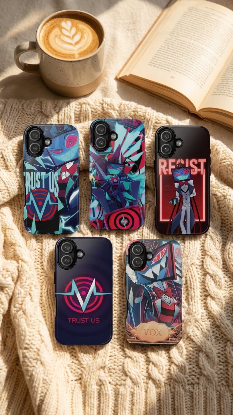 5 Style Vox Hazbin Hotel Inspire custom Anime Phone Case Collection for iPhone 17-11, Samsung S25-S21 - Senpai Wear