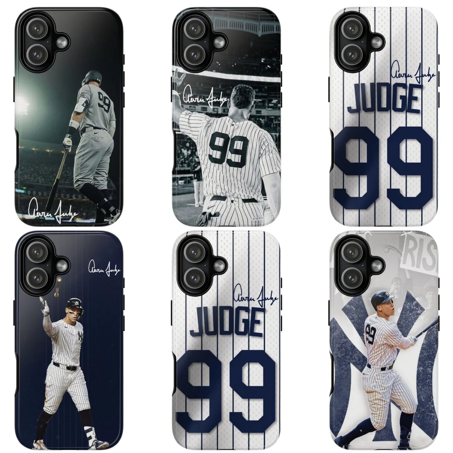 6 Style Aaron Judge Baseball Player MLB Inspire custom Sport Phone Case Collection for iPhone 17-11, Samsung S25-S21 - Senpai Wear