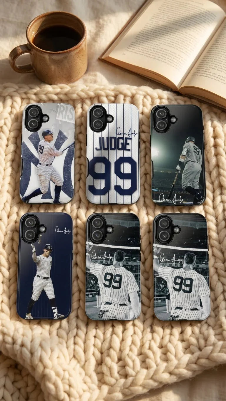 6 Style Aaron Judge Baseball Player MLB Inspire custom Sport Phone Case Collection for iPhone 17-11, Samsung S25-S21 - Senpai Wear
