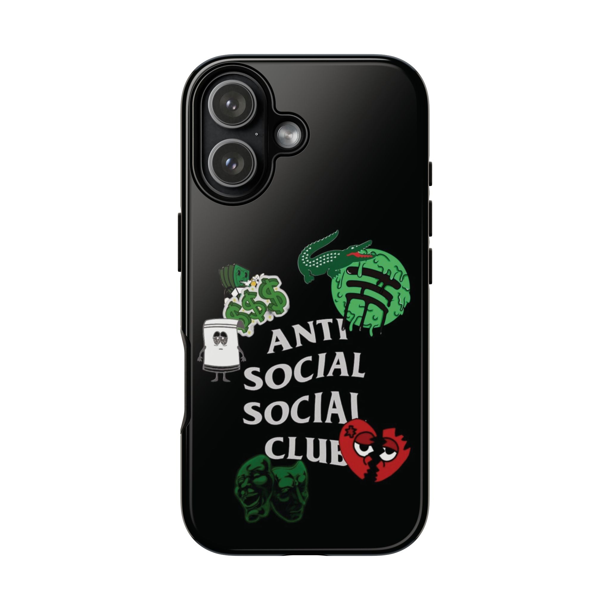 6 Style Anti Social Social Club Inspire custom Trendy Phone Case Collection for iPhone 17-11, Samsung S25-S21 - Senpai Wear