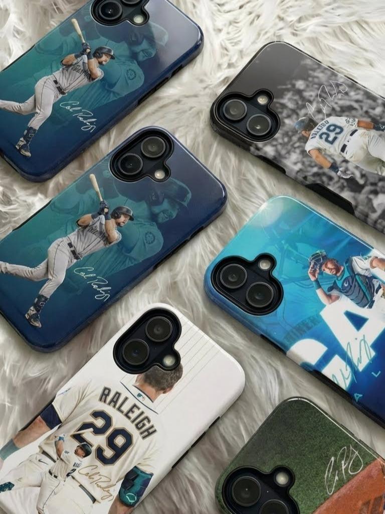 6 Style Cal Raleigh Baseball Player Seattle Mariners Inspire custom Sport Phone Case Collection for iPhone 17-11, Samsung S25-S21 - Senpai Wear