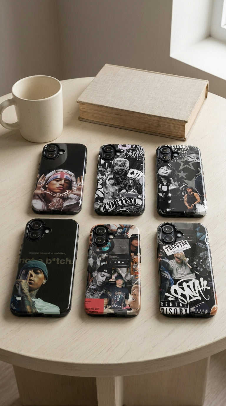 6 Style Central Cee Rapper Inspire custom Artist Phone Case Collection for iPhone 17-11, Samsung S25-S21 - Senpai Wear
