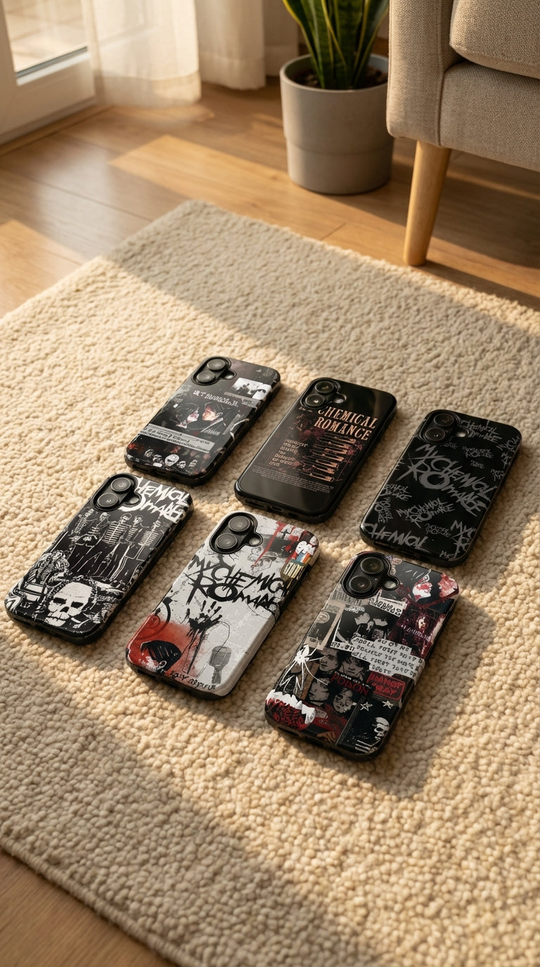 6 Style Chemical Romance Inspire custom Artist Phone Case Collection for iPhone 17-11, Samsung S25-S21 - Senpai Wear