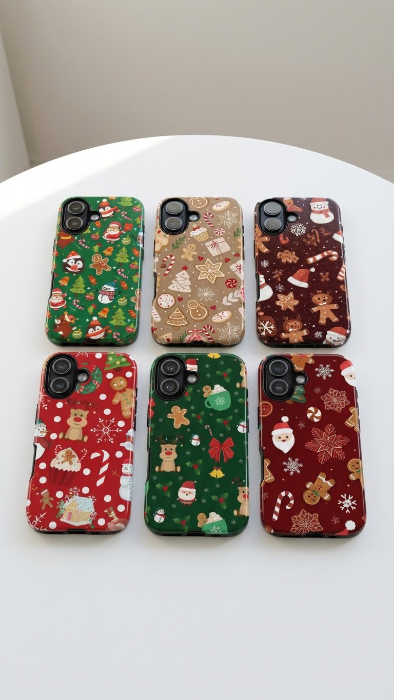 6 Style Christmas Characters Inspire custom Trendy Phone Case Collection for iPhone 17-11, Samsung S25-S21 - Senpai Wear