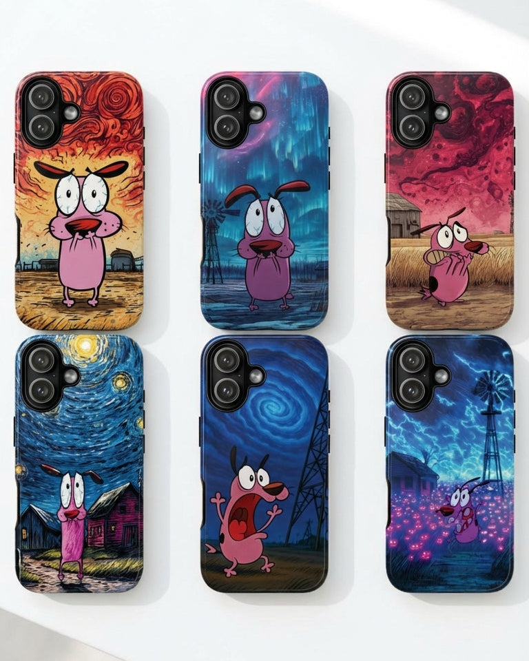 6 Style Courage the Cowardly Dog Inspire custom Trendy Phone Case Collection for iPhone 17-11, Samsung S25-S21 - Senpai Wear