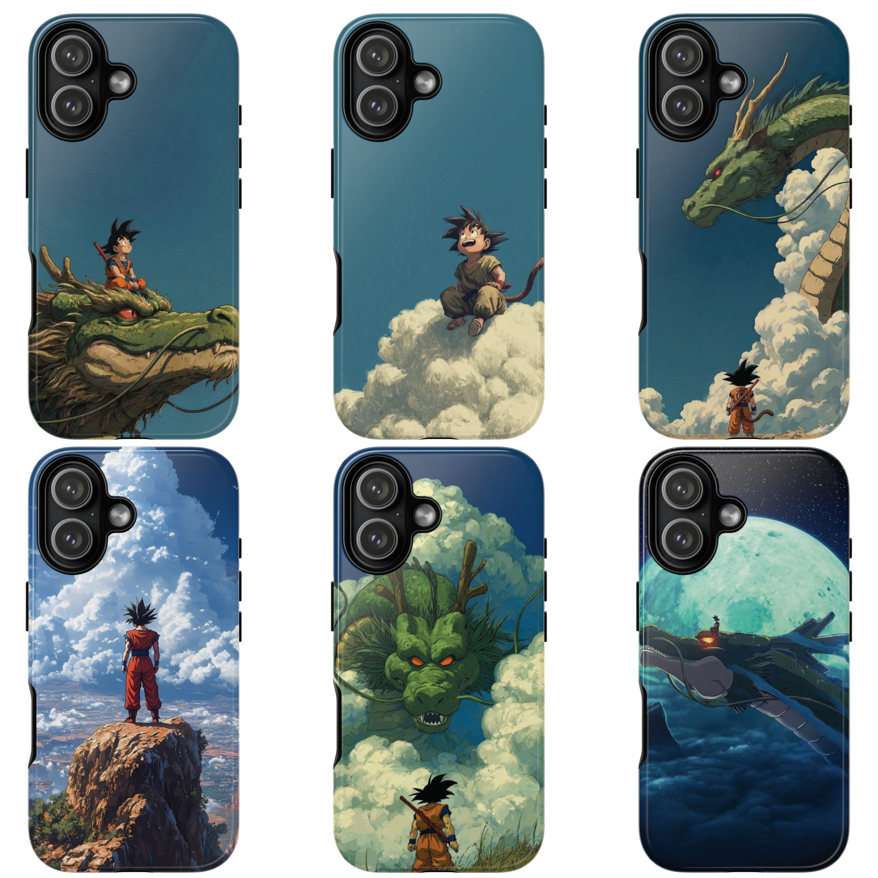 6 Style Goku Dragon Ball Inspire custom Anime Phone Case Collection for iPhone 17-11, Samsung S25-S21 - Senpai Wear