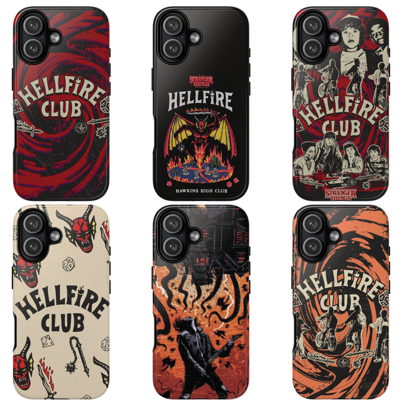 6 Style Hellfire Club Stranger Things Inspire custom Trendy Phone Case Collection for iPhone 17-11, Samsung S25-S21 - Senpai Wear