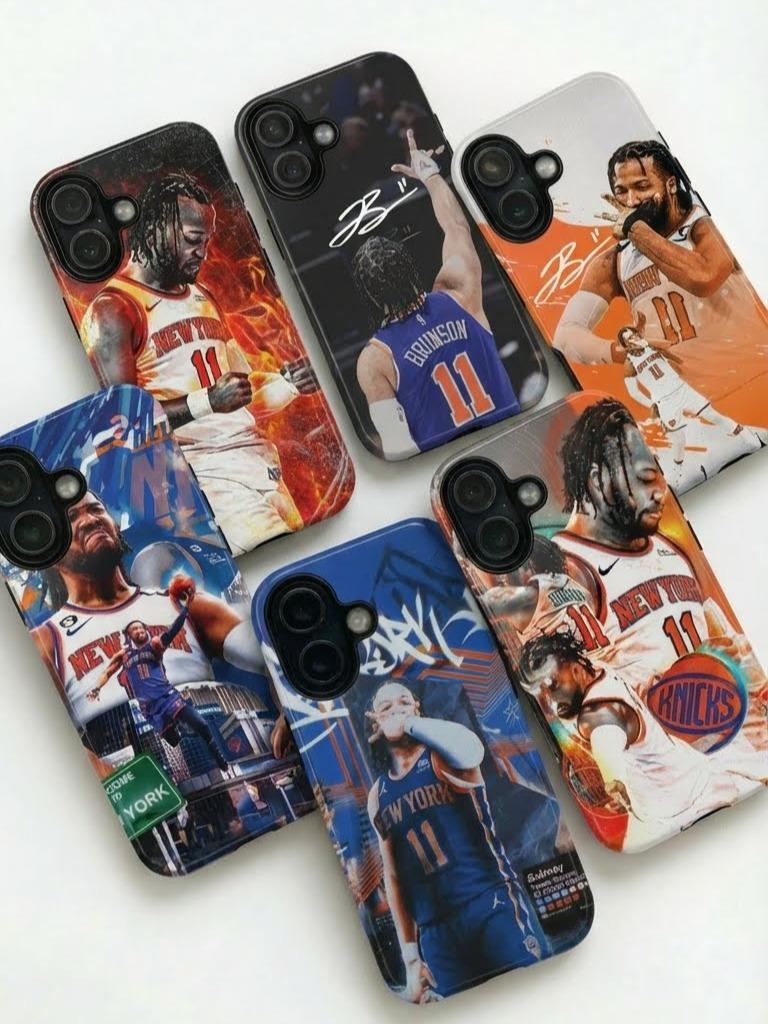 6 Style Jalen Brunson Basketball Player NBA Inspire custom Sport Phone Case Collection for iPhone 17-11, Samsung S25-S21 - Senpai Wear
