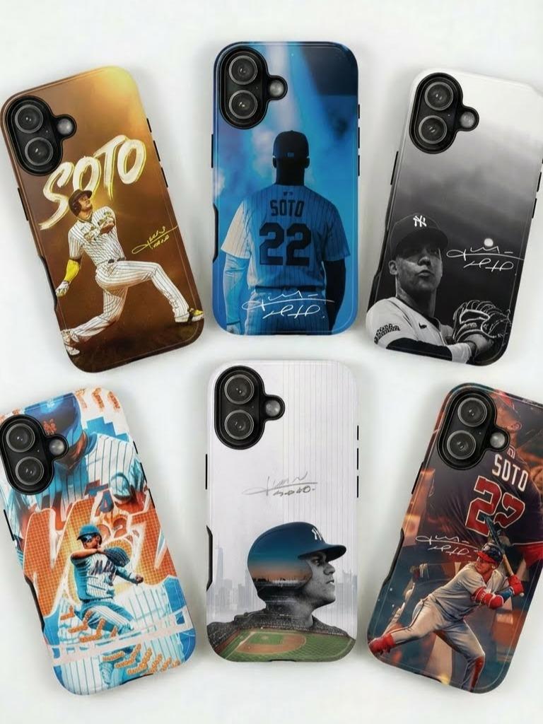 6 Style Juan Soto Baseball Player MLB Inspire custom Sport Phone Case Collection for iPhone 17-11, Samsung S25-S21 - Senpai Wear