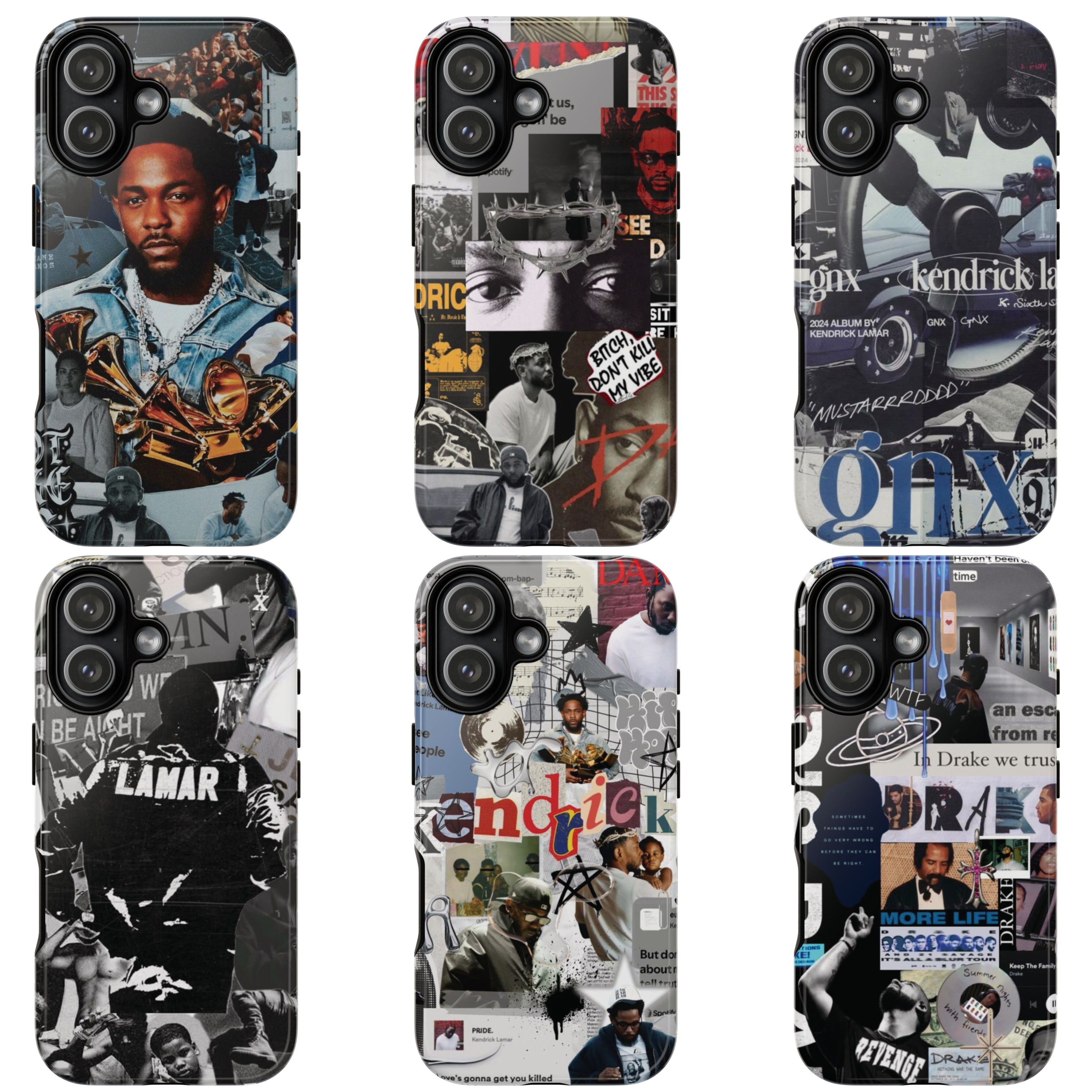 6 Style Kendrick Lamar Inspire Artist Phone Case Collection for iPhone 17-11, Samsung S25-S21 - Senpai Wear