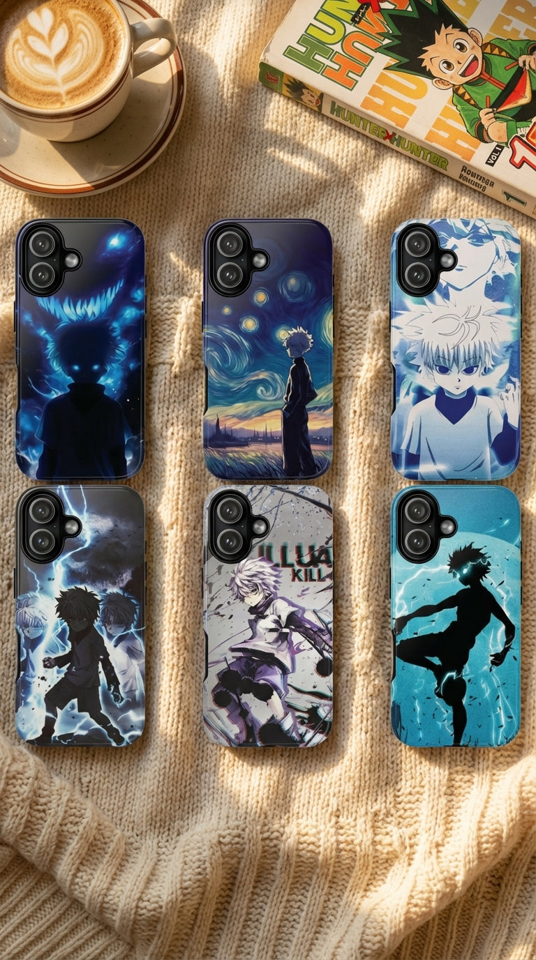 6 Style Killua Zoldyck Hunter x Hunter Inspire custom Anime Phone Case Collection for iPhone 17-11, Samsung S25-S21 - Senpai Wear