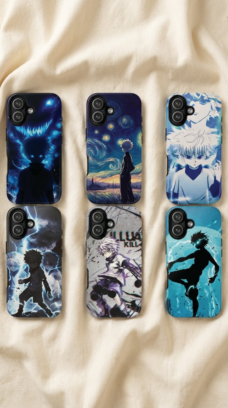 6 Style Killua Zoldyck Hunter x Hunter Inspire custom Anime Phone Case Collection for iPhone 17-11, Samsung S25-S21 - Senpai Wear