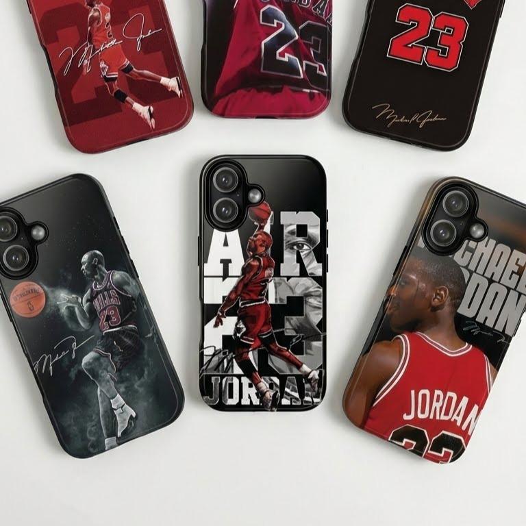 6 Style Michael Jordan Basketball Player NBA Inspire custom Sport Phone Case Collection for iPhone 17-11, Samsung S25-S21 - Senpai Wear