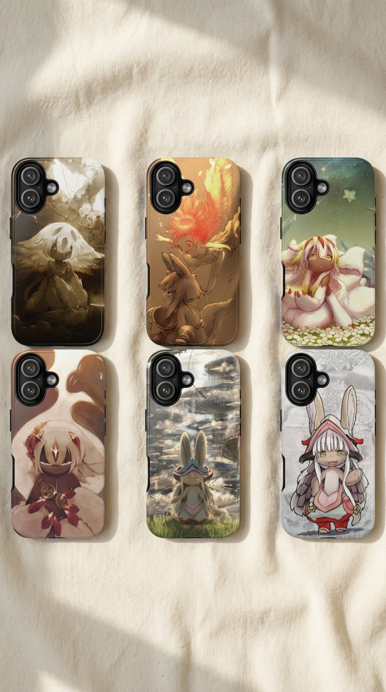 6 Style Nanachi Inspire custom Made in Abyss Anime Phone Case Collection for iPhone 17-11, Samsung S25-S21 - Senpai Wear