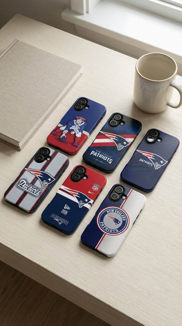 6 Style New England Patriots Football Team NFL Inspire custom Sport Phone Case Collection for iPhone 17-11, Samsung S25-S21 - Senpai Wear
