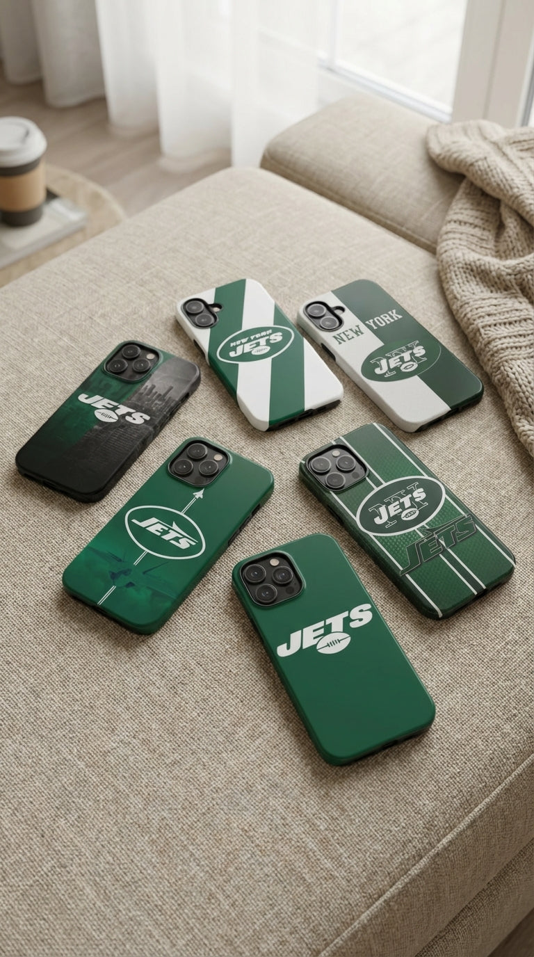 6 Style New York Jets Football Player NFL Inspire custom Sport Phone Case Collection for iPhone 17-11, Samsung S25-S21 - Senpai Wear