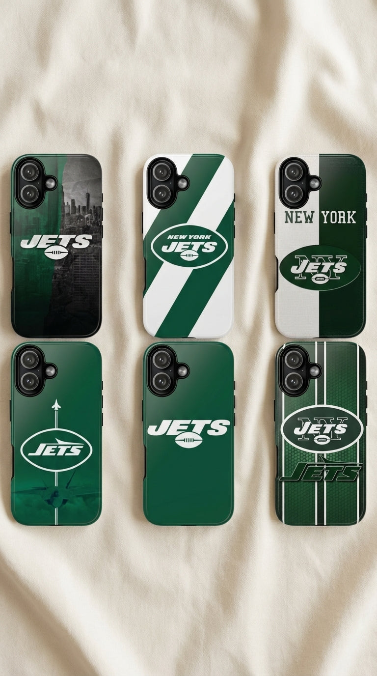 6 Style New York Jets Football Player NFL Inspire custom Sport Phone Case Collection for iPhone 17-11, Samsung S25-S21 - Senpai Wear