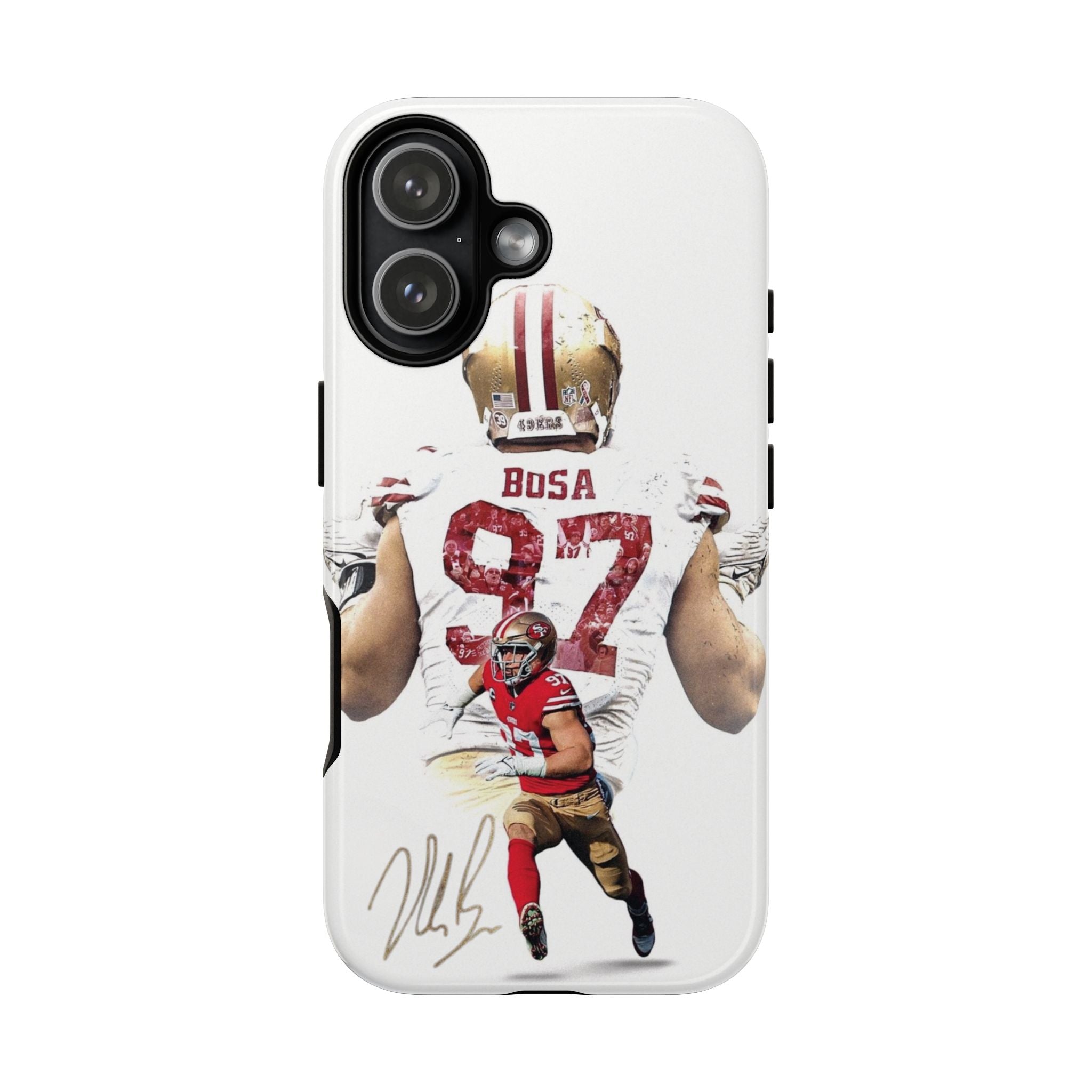 6 Style Nick Bosa Football Player NFL Inspire custom Sport Phone Case Collection for iPhone 17-11, Samsung S25-S21 - Senpai Wear