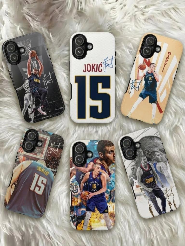 6 Style Nikola Jokic Basketball Player NBA Inspire custom Sport Phone Case Collection for iPhone 17-11, Samsung S25-S21 - Senpai Wear