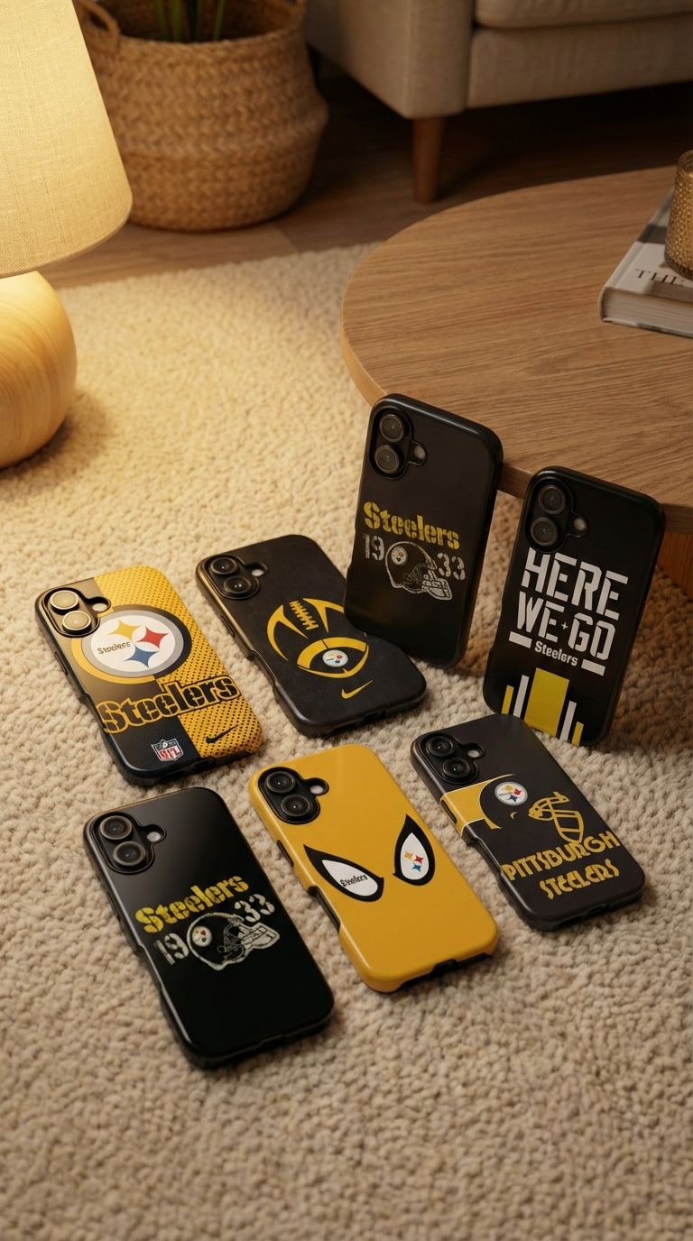 6 Style Pittsburgh Steelers Football Team Inspire custom Sport Phone Case Collection for iPhone 17-11, Samsung S25-S21 - Senpai Wear
