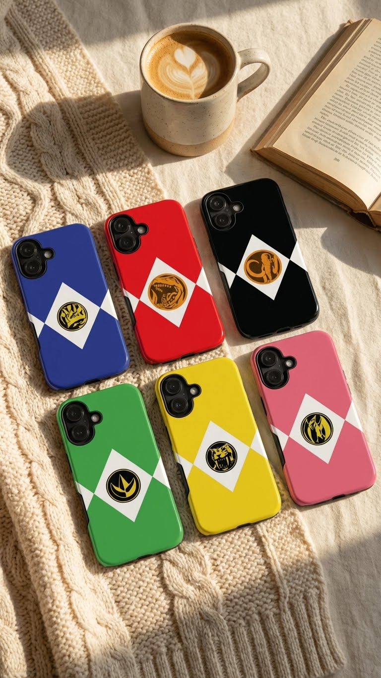 6 Style Power Rangers Inspire custom Trendy Phone Case Collection for iPhone 17-11, Samsung S25-S21 - Senpai Wear