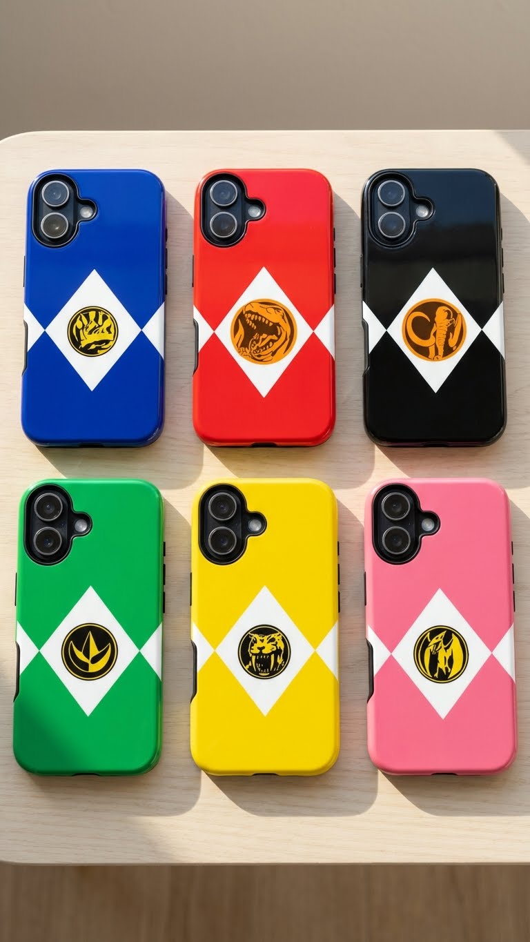 6 Style Power Rangers Inspire custom Trendy Phone Case Collection for iPhone 17-11, Samsung S25-S21 - Senpai Wear