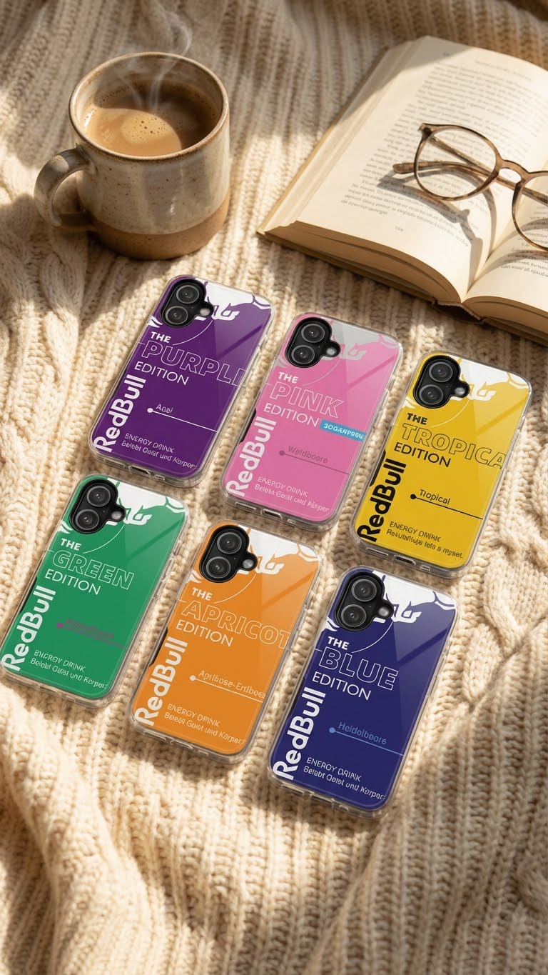 6 Style Red Bull Editions Inspire custom Trendy Phone Case Collection for iPhone 17-11, Samsung S25-S21 - Senpai Wear