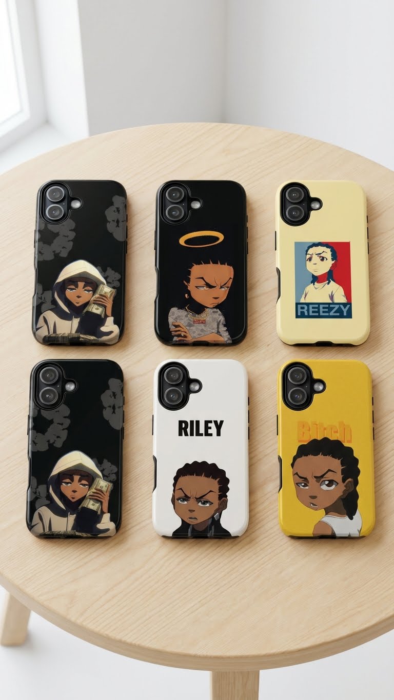 6 Style Riley Boondocks Inspire custom Trendy Phone Case Collection for iPhone 17-11, Samsung S25-S21 - Senpai Wear